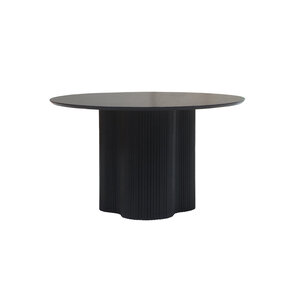 Lizzely Garden & Living Eettafel organisch rond mangohout Demi 130x130cm zwart Lizzely Garden & Living Eettafel organisch rond mangohout Demi 130x130cm zwart