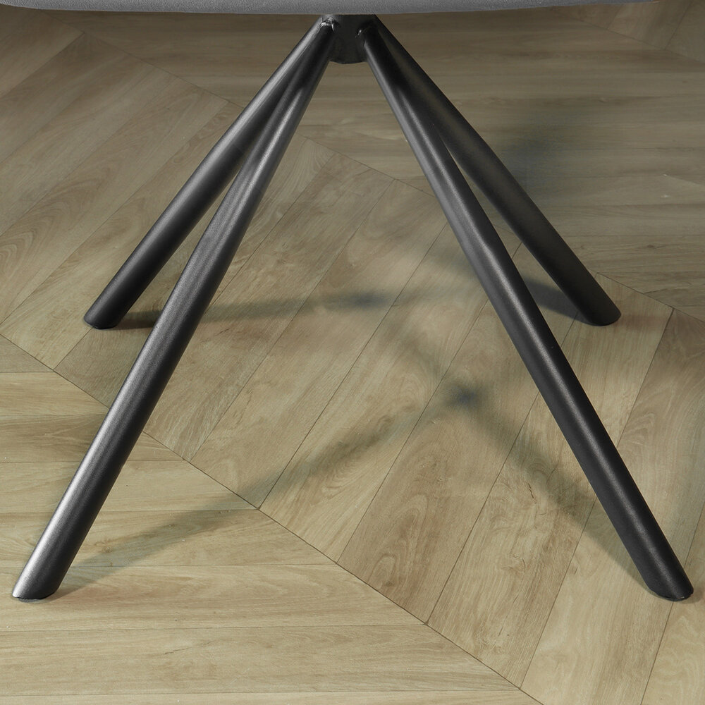 Eetkamerstoel draaibaar Tamara grijs velvet draaibare eetstoel Eetkamerstoel draaibaar Tamara grijs velvet draaibare eetstoel