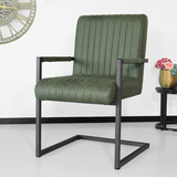 Lizzely Garden & Living Eetkamerstoel met armleuning Timor donkergroen microvezel eetstoel Lizzely Garden & Living Eetkamerstoel met armleuning Timor donkergroen microvezel eetstoel