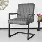 Eetkamerstoel met armleuning Timor antraciet microvezel eetstoel Eetkamerstoel met armleuning Timor antraciet microvezel eetstoel