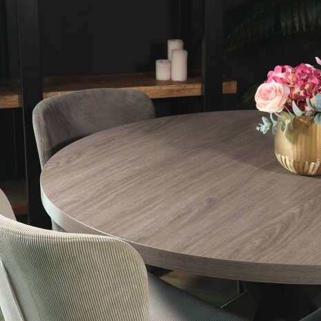 Lizzely Garden & Living Eettafel rond melamine 120cm Sanne grijs ronde tafel Lizzely Garden & Living Eettafel rond melamine 120cm Sanne grijs ronde tafel