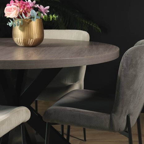 Lizzely Garden & Living Eettafel rond melamine 120cm Sanne grijs ronde tafel Lizzely Garden & Living Eettafel rond melamine 120cm Sanne grijs ronde tafel