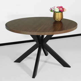 Lizzely Garden & Living Eettafel rond melamine 120cm Sanne bruin ronde tafel Lizzely Garden & Living Eettafel rond melamine 120cm Sanne bruin ronde tafel