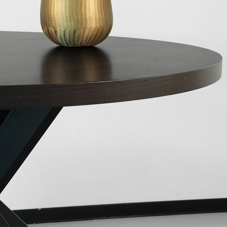 Lizzely Garden & Living Eettafel rond melamine 120cm Sanne donker walnoot ronde tafel Lizzely Garden & Living Eettafel rond melamine 120cm Sanne donker walnoot ronde tafel