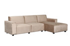 Hoekbank design Riley 270cm bank champagne velvet loungebank rechts Hoekbank design Riley 270cm bank champagne velvet loungebank rechts