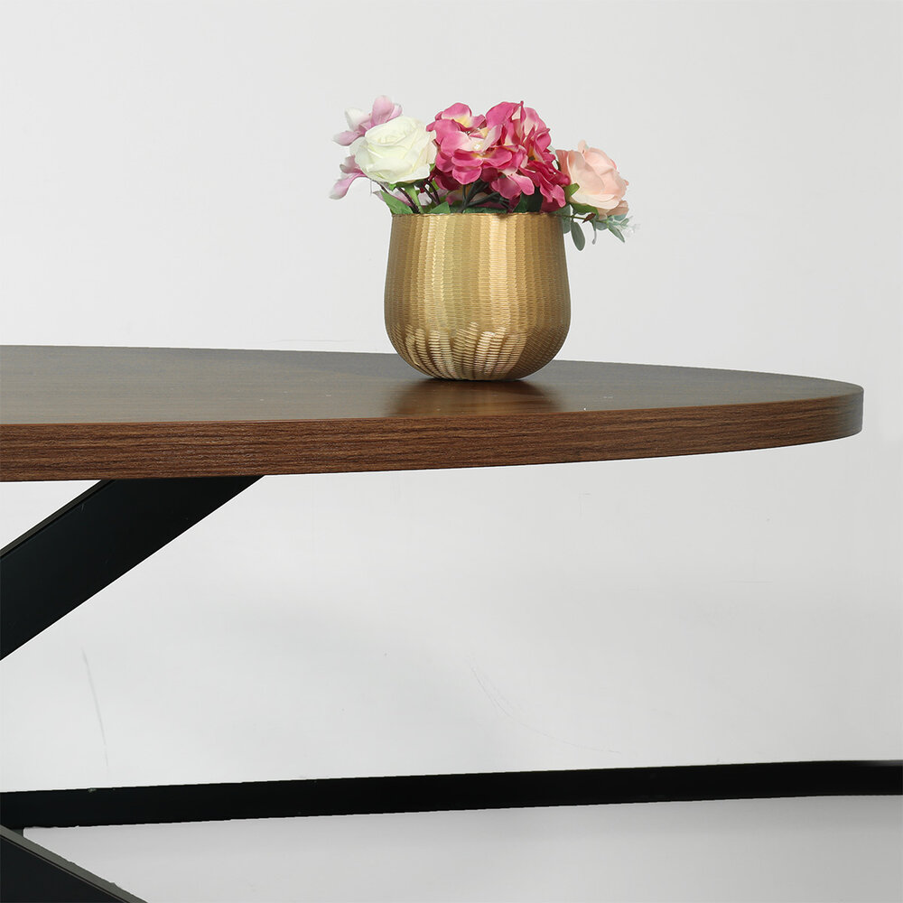 Eettafel ovaal melamine 210cm Tommy bruin ovale tafel Eettafel ovaal melamine 210cm Tommy bruin ovale tafel