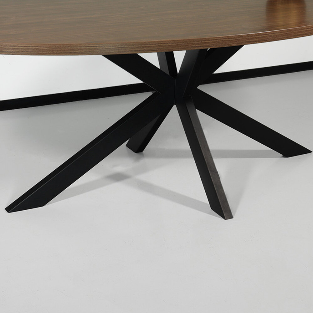 Eettafel ovaal melamine 210cm Tommy bruin ovale tafel Eettafel ovaal melamine 210cm Tommy bruin ovale tafel