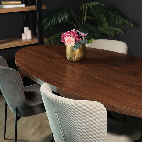 Lizzely Garden & Living Eettafel ovaal melamine 210cm Tommy bruin ovale tafel Lizzely Garden & Living Eettafel ovaal melamine 210cm Tommy bruin ovale tafel