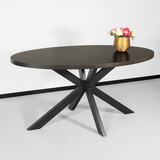 Lizzely Garden & Living Eettafel ovaal melamine 160cm Tommy donker walnoot ovale tafel Lizzely Garden & Living Eettafel ovaal melamine 160cm Tommy donker walnoot ovale tafel