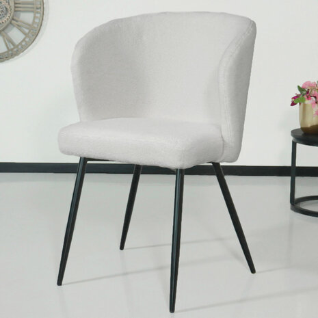 Lizzely Garden & Living Eetkamerstoel teddy wit Felix eetstoel Lizzely Garden & Living Eetkamerstoel teddy wit Felix eetstoel