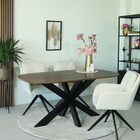 Eettafel deens ovaal mangohout 160cm Austin walnoot bruin ovale tafel duurzaam mango eetkamertafel Eettafel deens ovaal mangohout 160cm Austin walnoot bruin ovale tafel duurzaam mango eetkamertafel