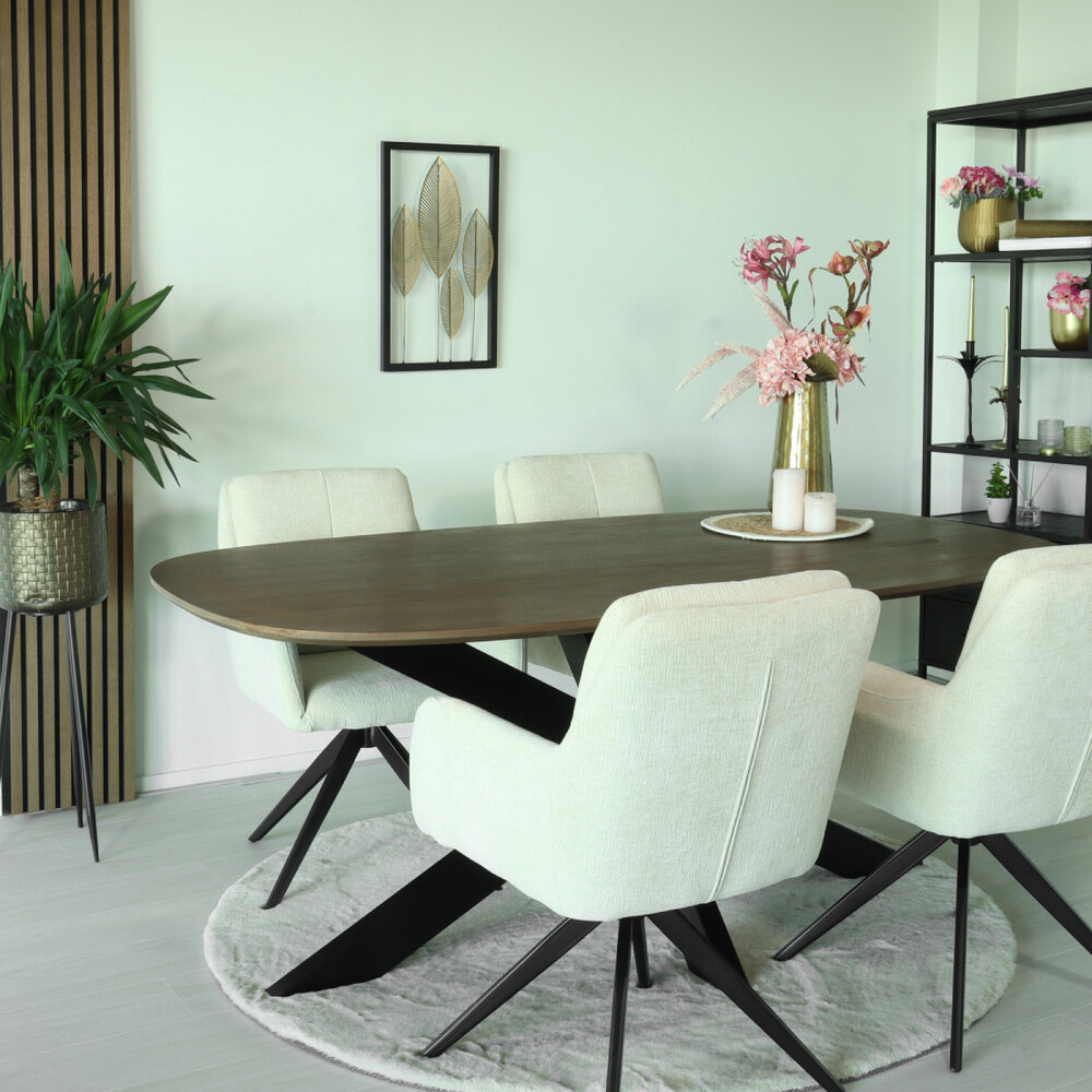 Eettafel deens ovaal mangohout 180cm Austin walnoot bruin ovale tafel duurzaam mango eetkamertafel Eettafel deens ovaal mangohout 180cm Austin walnoot bruin ovale tafel duurzaam mango eetkamertafel