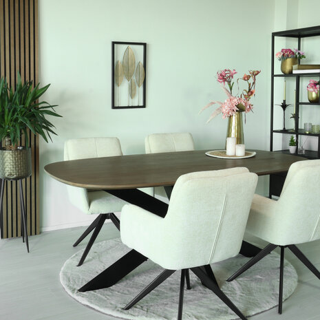 Lizzely Garden & Living Eettafel deens ovaal mangohout 180cm Austin walnoot bruin ovale tafel duurzaam mango eetkamertafel Lizzely Garden & Living Eettafel deens ovaal mangohout 180cm Austin walnoot bruin ovale tafel duurzaam mango eetkamertafel