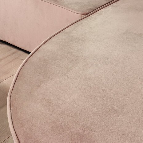 Lizzely Garden & Living Hoekbank Lando 270cm bank taupe velvet bankstel rechts loungebank Lizzely Garden & Living Hoekbank Lando 270cm bank taupe velvet bankstel rechts loungebank