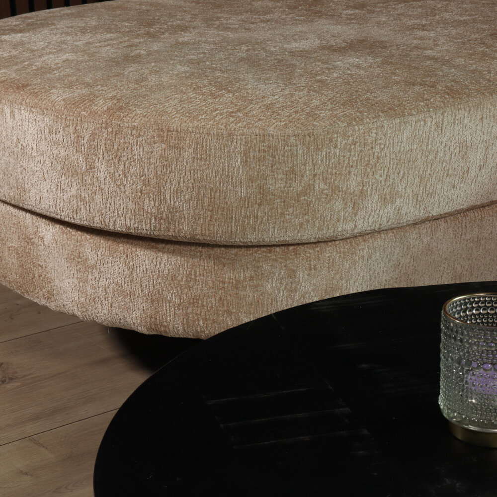 Hoekbank design Nox 250cm bank beige chenille bankstel links loungebank