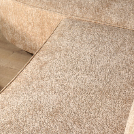Lizzely Garden & Living Hoekbank Lando 270cm bank beige chenille bankstel rechts loungebank