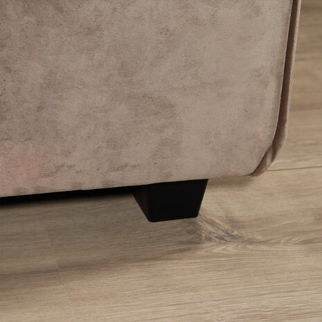 Lizzely Garden & Living Hoekbank design Riley 270cm bank champagne velvet loungebank rechts Lizzely Garden & Living Hoekbank design Riley 270cm bank champagne velvet loungebank rechts