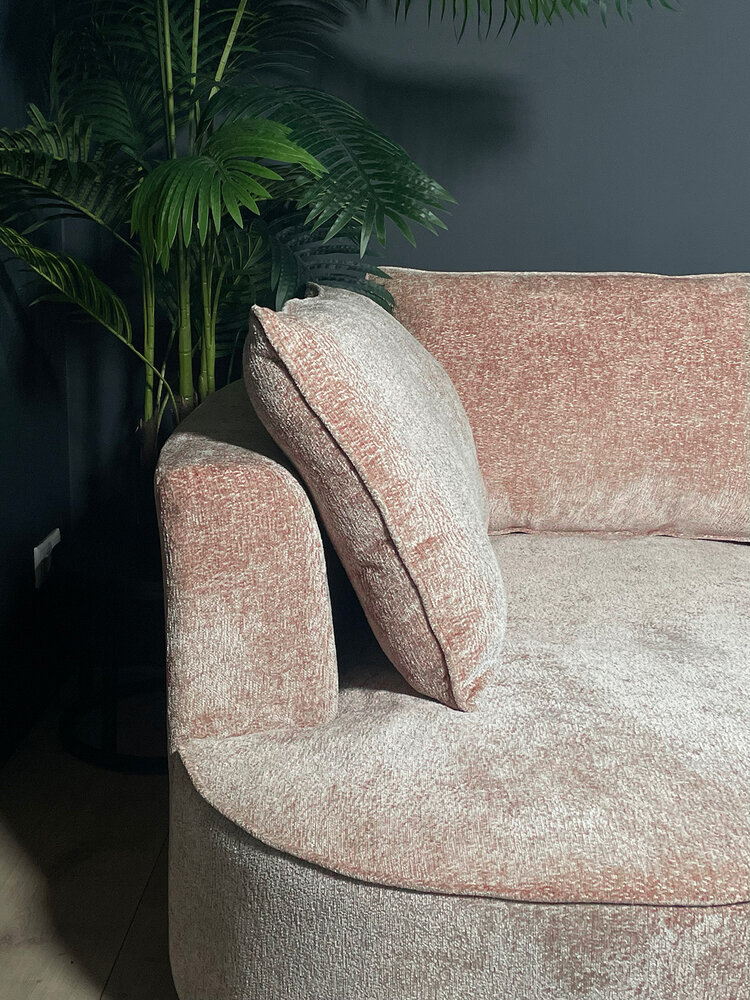 Hoekbank Lando 270cm bank taupe chenille bankstel bankstel links loungebank