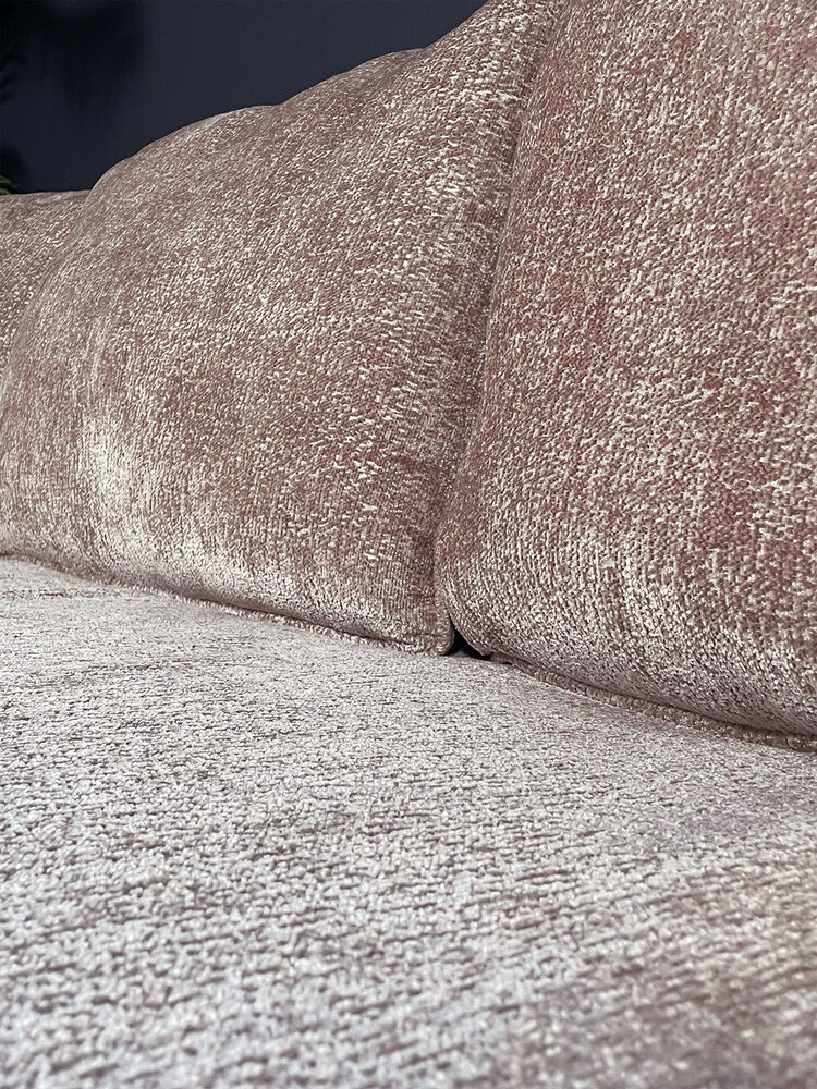 Hoekbank Lando 270cm bank taupe chenille bankstel bankstel links loungebank
