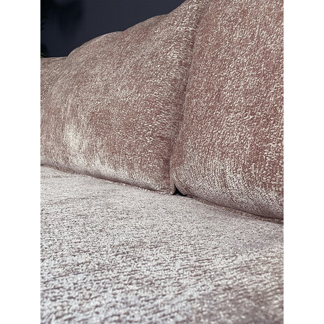 Lizzely Garden & Living Hoekbank Lando 270cm bank taupe chenille bankstel bankstel links loungebank