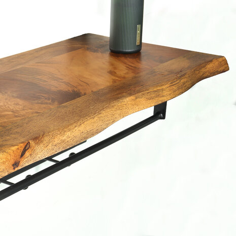 Lizzely Garden & Living Kapstok Dexter 100cm wandplank met 6 haken bruin wandkapstok mango hout muurdecoratie Lizzely Garden & Living Kapstok Dexter 100cm wandplank met 6 haken bruin wandkapstok mango hout muurdecoratie