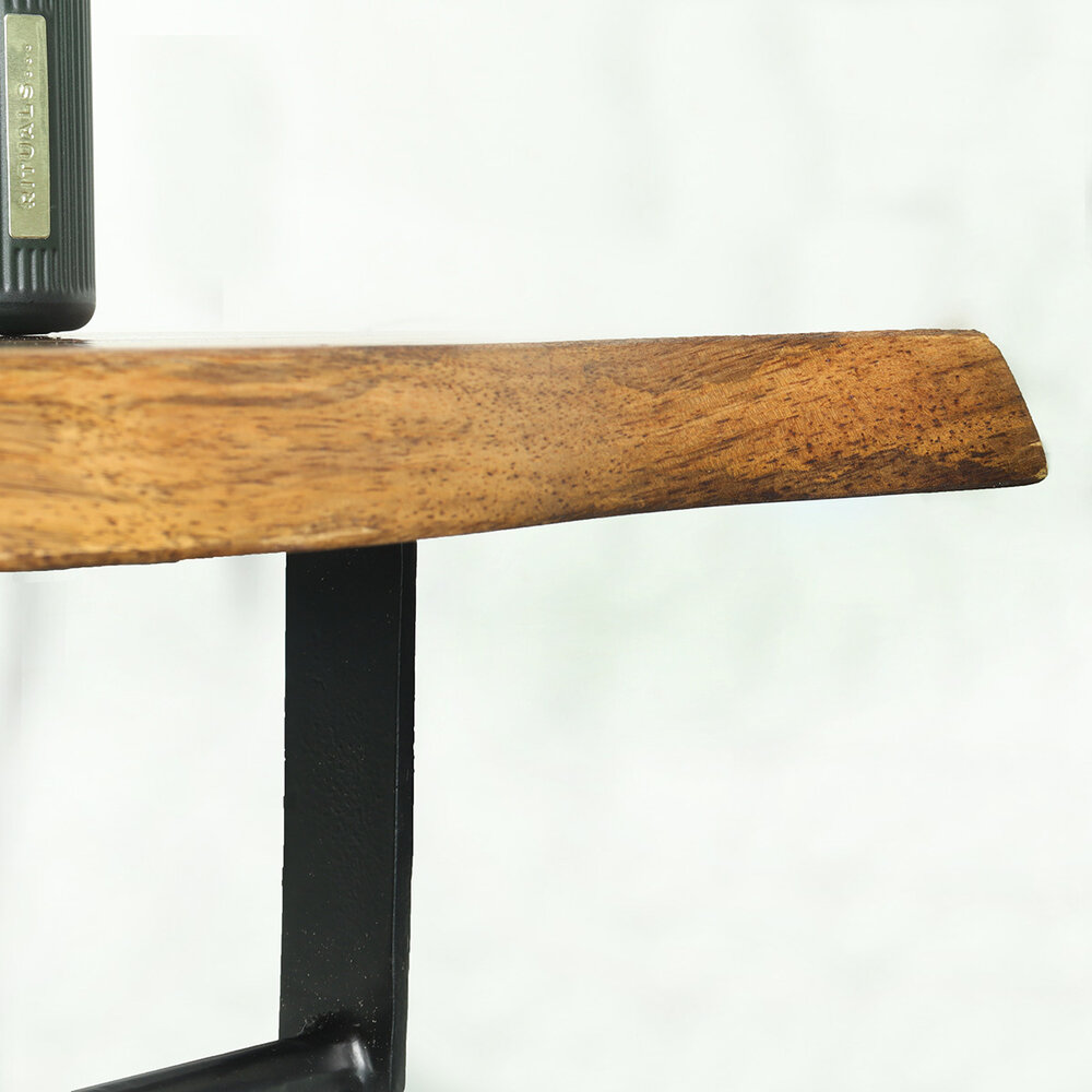 Kapstok Dexter 100cm wandplank met 6 haken bruin wandkapstok mango hout muurdecoratie Kapstok Dexter 100cm wandplank met 6 haken bruin wandkapstok mango hout muurdecoratie
