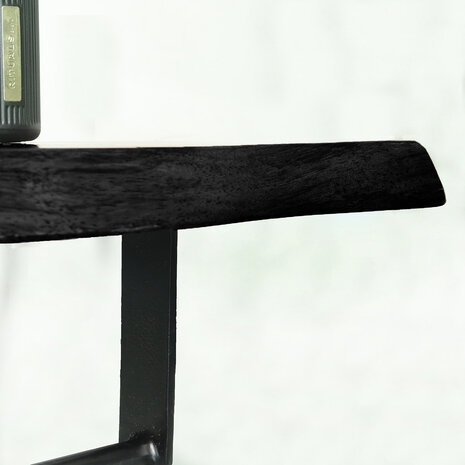 Lizzely Garden & Living Kapstok Dexter 100cm wandplank met 6 haken zwart wandkapstok mango hout muurdecoratie Lizzely Garden & Living Kapstok Dexter 100cm wandplank met 6 haken zwart wandkapstok mango hout muurdecoratie