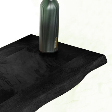 Lizzely Garden & Living Kapstok Dexter 100cm wandplank met 6 haken zwart wandkapstok mango hout muurdecoratie Lizzely Garden & Living Kapstok Dexter 100cm wandplank met 6 haken zwart wandkapstok mango hout muurdecoratie