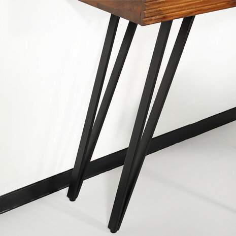 Lizzely Garden & Living Kaptafel Samira massief mangohout 2 lades 120cm make-up tafel Lizzely Garden & Living Kaptafel Samira massief mangohout 2 lades 120cm make-up tafel