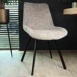 Lizzely Garden & Living Eetkamerstoel Susta grijs chenille eetstoel Lizzely Garden & Living Eetkamerstoel Susta grijs chenille eetstoel