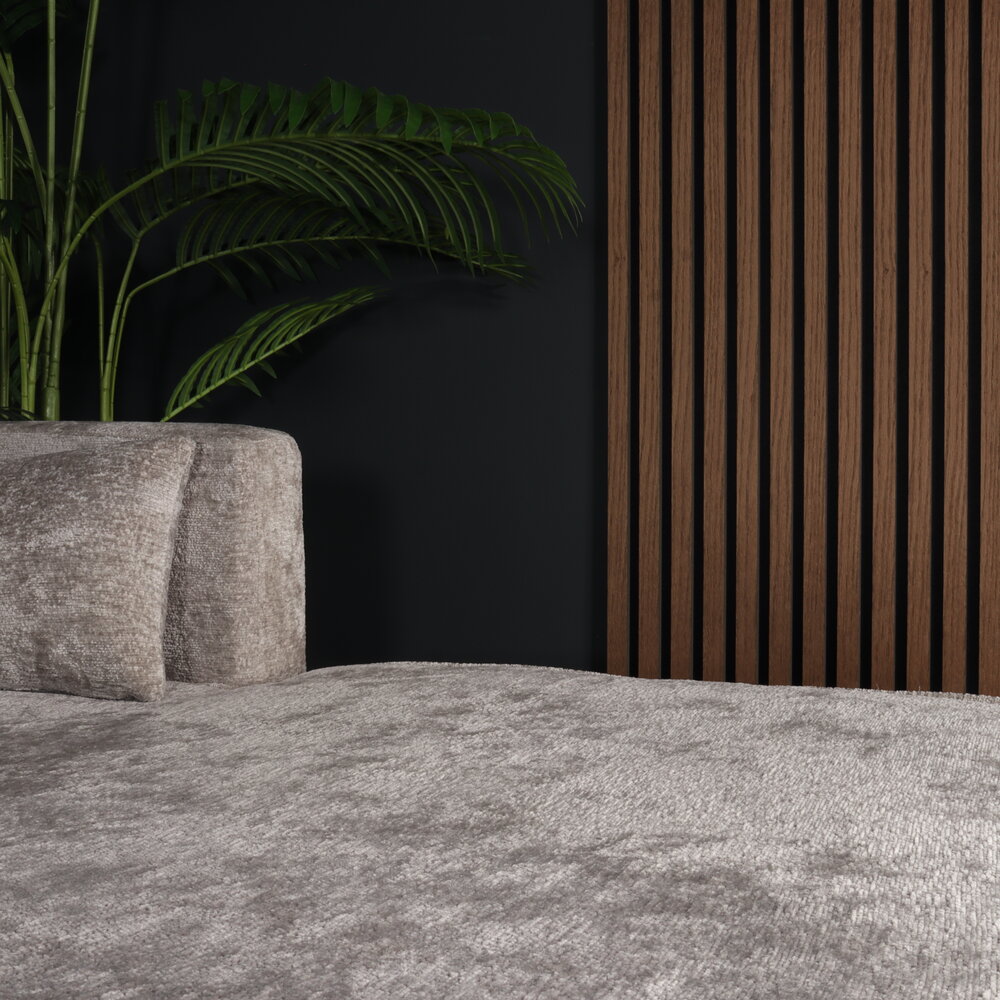 Hoekbank design Lizza 270cm bank grijs chenille loungebank zowel links als rechts bankstel Hoekbank design Lizza 270cm bank grijs chenille loungebank zowel links als rechts bankstel