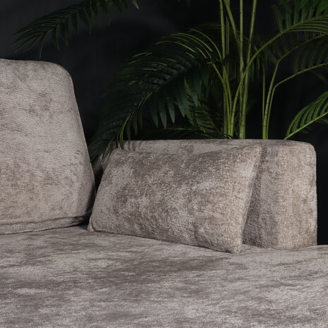 Lizzely Garden & Living Hoekbank design Lizza 270cm bank grijs chenille loungebank zowel links als rechts bankstel Lizzely Garden & Living Hoekbank design Lizza 270cm bank grijs chenille loungebank zowel links als rechts bankstel