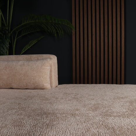 Lizzely Garden & Living Hoekbank design Lizza 270cm bank beige chenille loungebank zowel links als rechts bankstel Lizzely Garden & Living Hoekbank design Lizza 270cm bank beige chenille loungebank zowel links als rechts bankstel