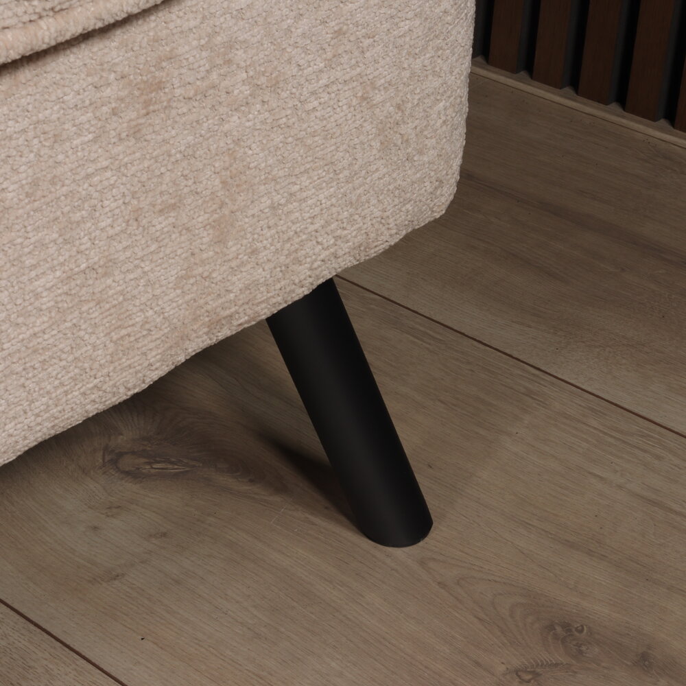 Hoekbank design Lizza 270cm bank beige chenille loungebank zowel links als rechts bankstel Hoekbank design Lizza 270cm bank beige chenille loungebank zowel links als rechts bankstel