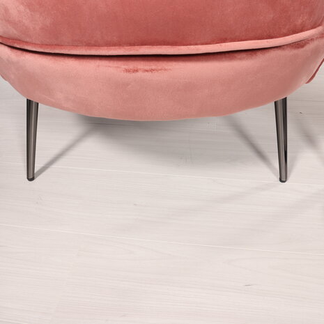 Lizzely Garden & Living Fauteuil zitbank 1 persoons stoel Anna velvet oud roze bankje Lizzely Garden & Living Fauteuil zitbank 1 persoons stoel Anna velvet oud roze bankje