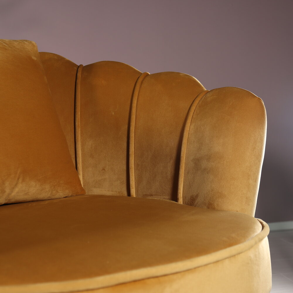 Fauteuil zitbank 1 persoons Anna goud