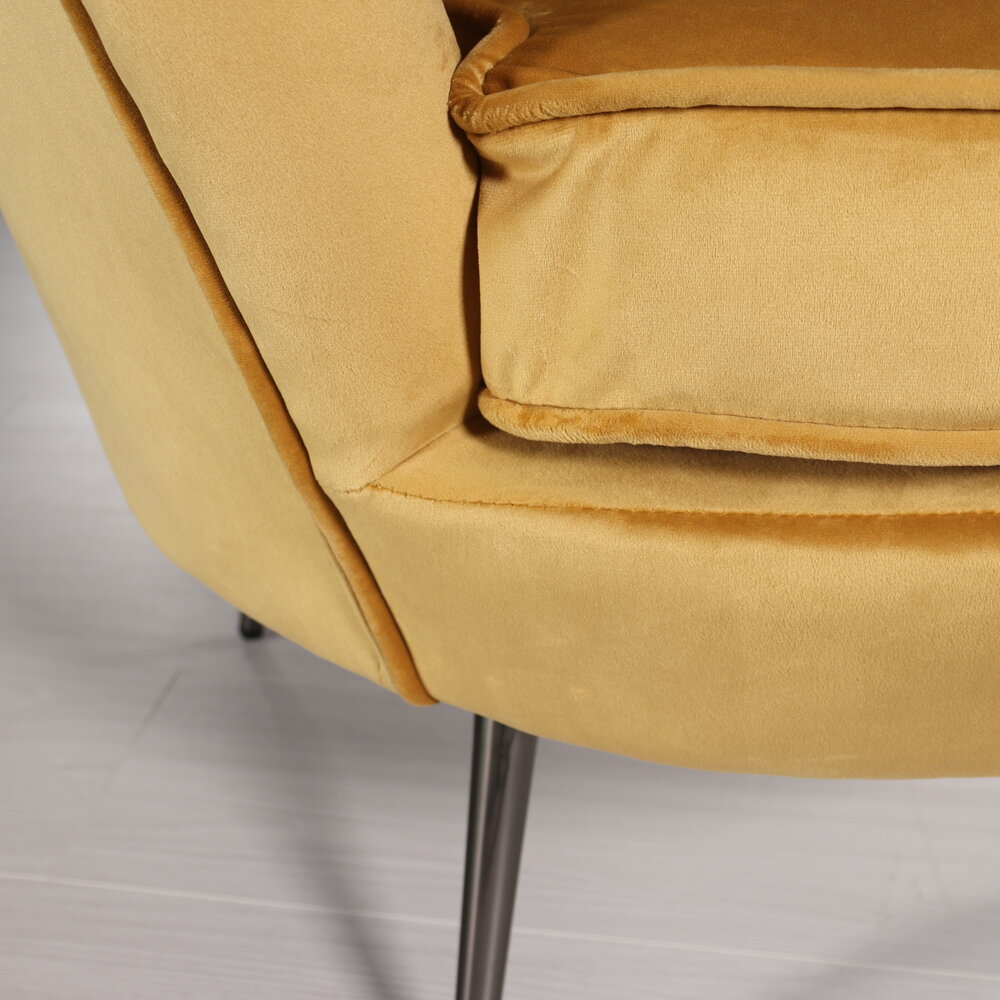 Fauteuil zitbank 1 persoons Anna goud