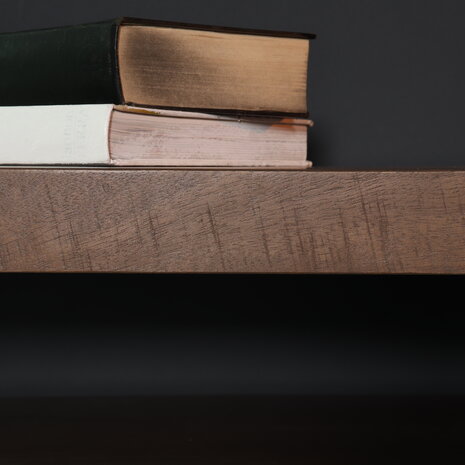 Lizzely Garden & Living TV meubel industrieel mangohout Ilse 150cm walnoot bruin tv kast duurzaam mango massief hout tv-meubel