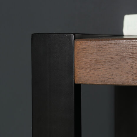 Lizzely Garden & Living TV meubel industrieel mangohout Ilse 150cm walnoot bruin tv kast duurzaam mango massief hout tv-meubel