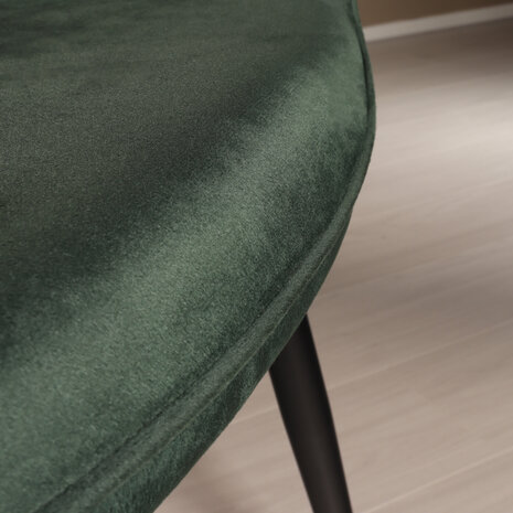 Lizzely Garden & Living Eetkamerstoel met armleuning Ares velvet donkergroen eetstoel Lizzely Garden & Living Eetkamerstoel met armleuning Ares velvet donkergroen eetstoel