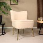 Fauteuil zitbank 1 persoons Teddy beige stoel Fauteuil zitbank 1 persoons Teddy beige stoel