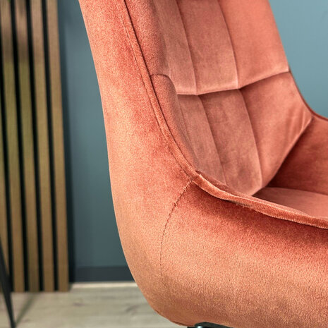 Lizzely Garden & Living Eetkamerstoel De Vince bruin velvet eetstoel Lizzely Garden & Living Eetkamerstoel De Vince bruin velvet eetstoel