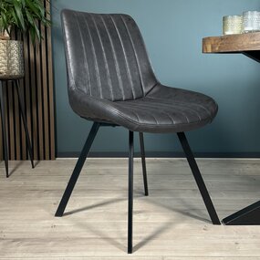 Lizzely Garden & Living Eetkamerstoel Susta zwart microvezel eetstoel Lizzely Garden & Living Eetkamerstoel Susta zwart microvezel eetstoel