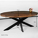 Lizzely Garden & Living Tweedekansmodel: Eettafel ovaal mangohout 180cm James bruin ovale industriële tafel duurzaam mango eetkamertafel Lizzely Garden & Living Tweedekansmodel: Eettafel ovaal mangohout 180cm James bruin ovale industriële tafel duurzaam mango eetkamertafel