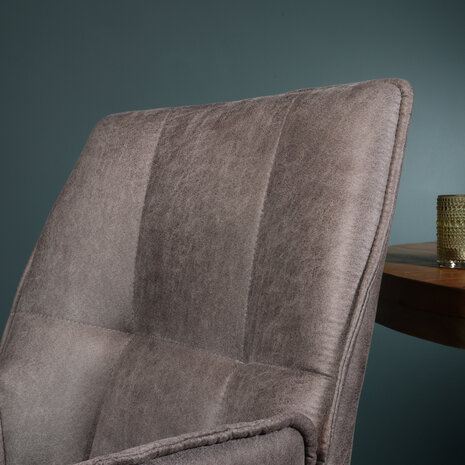Lizzely Garden & Living Eetkamerstoel met armleuning Bowie antraciet microvezel eetstoel industrieel Lizzely Garden & Living Eetkamerstoel met armleuning Bowie antraciet microvezel eetstoel industrieel