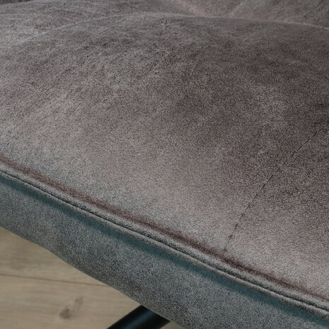 Lizzely Garden & Living Eetkamerstoel met armleuning Bowie antraciet microvezel eetstoel industrieel Lizzely Garden & Living Eetkamerstoel met armleuning Bowie antraciet microvezel eetstoel industrieel