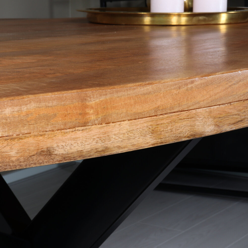 Eettafel ovaal mangohout 180cm James lichtbruin ovale industriële tafel duurzaam mango eetkamertafel Eettafel ovaal mangohout 180cm James lichtbruin ovale industriële tafel duurzaam mango eetkamertafel