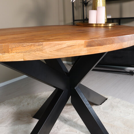 Lizzely Garden & Living Eettafel ovaal mangohout 160cm James lichtbruin ovale industriële tafel duurzaam mango eetkamertafel Lizzely Garden & Living Eettafel ovaal mangohout 160cm James lichtbruin ovale industriële tafel duurzaam mango eetkamertafel