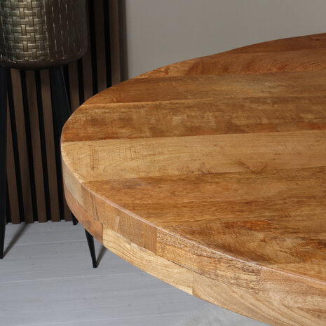 Lizzely Garden & Living Eettafel ovaal mangohout 160cm James lichtbruin ovale industriële tafel duurzaam mango eetkamertafel Lizzely Garden & Living Eettafel ovaal mangohout 160cm James lichtbruin ovale industriële tafel duurzaam mango eetkamertafel
