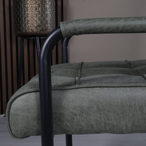 Lizzely Garden & Living Eetkamerstoel met armleuning Indy donkergroen microvezel eetstoel Lizzely Garden & Living Eetkamerstoel met armleuning Indy donkergroen microvezel eetstoel